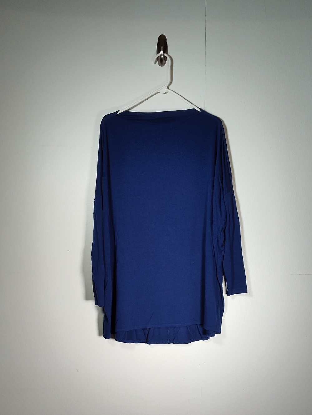 Bryn Walker Dimitri dark blue boatneck oversized tunic top S